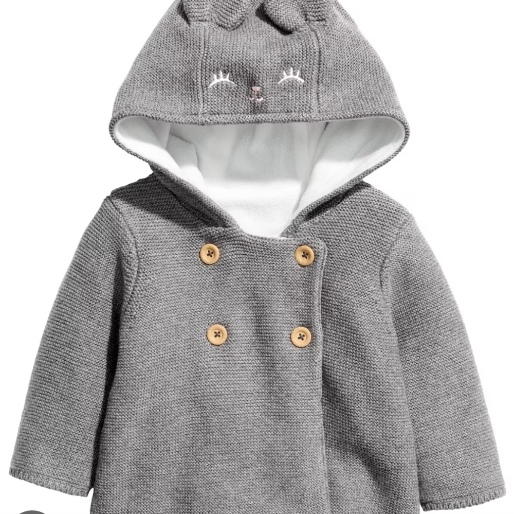 Childs Grey Soft Knit Cardigan    Size 1 1/2-2yr